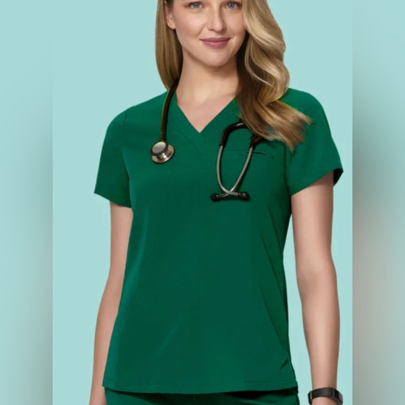 Mandala Tops - Mandala scrub top hunter green size M